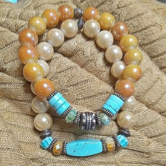 7" Single Stack Bracelet! Bohemian Boho SouthWestern Coastal Cowgirl Style - Picture 6 of 7